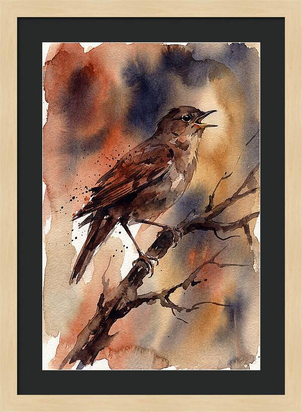 Nightingale Singing At Dusk
