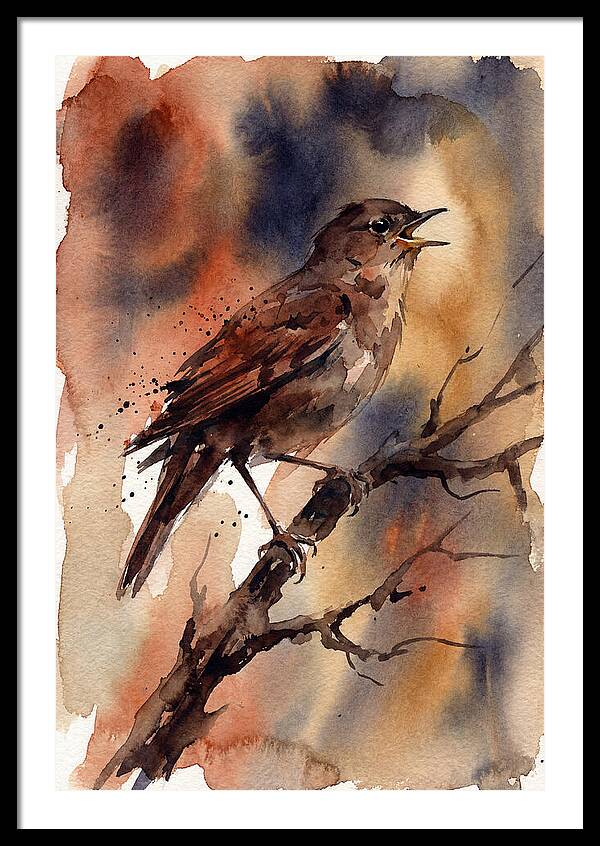 Nightingale Singing At Dusk
