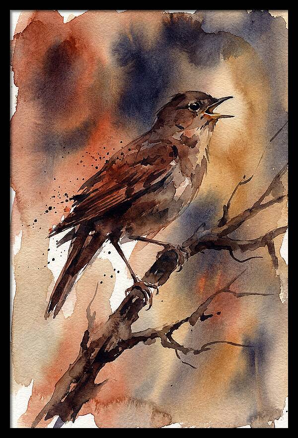 Nightingale Singing At Dusk