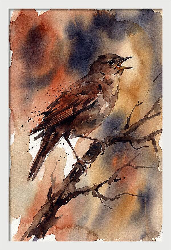 Nightingale Singing At Dusk