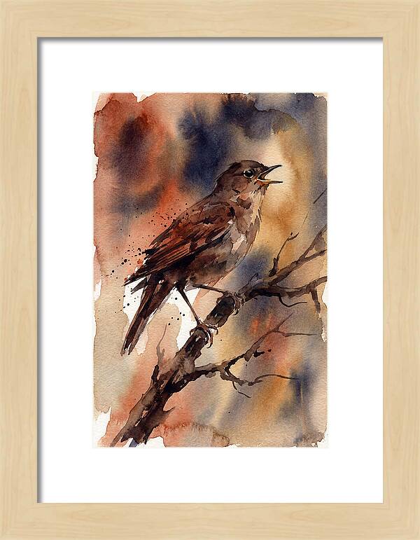 Nightingale Singing At Dusk
