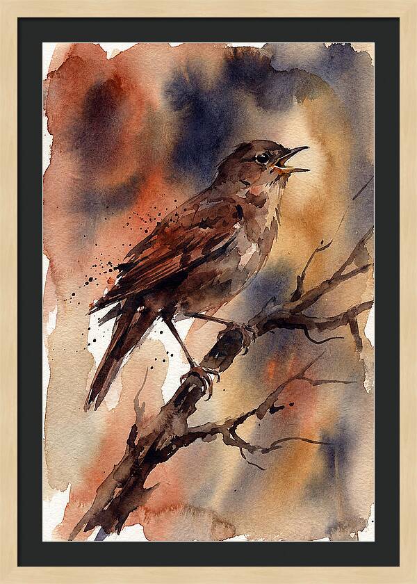 Nightingale Singing At Dusk