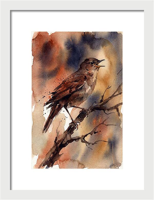 Nightingale Singing At Dusk