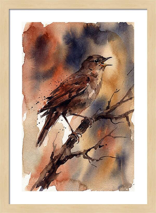 Nightingale Singing At Dusk