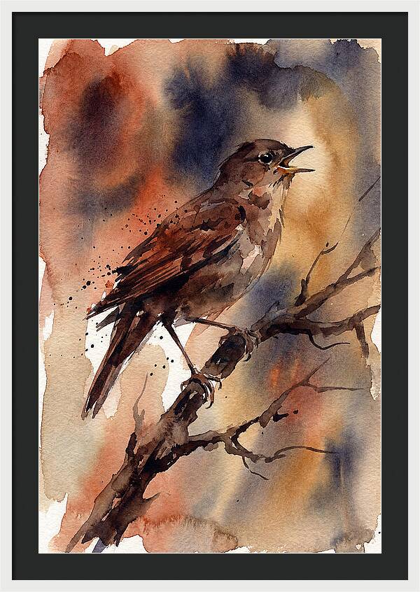 Nightingale Singing At Dusk