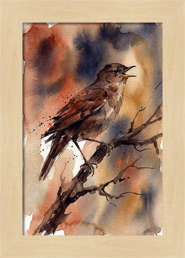 Nightingale Singing At Dusk