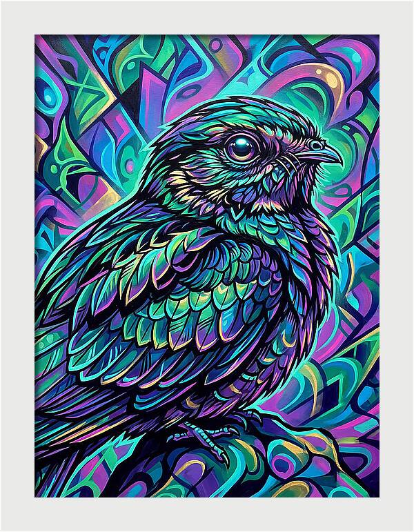 Nightjar In Vibrant Colors