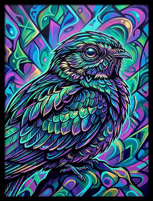 Nightjar In Vibrant Colors