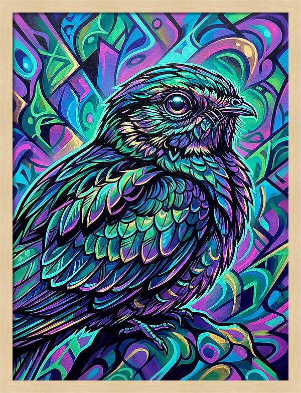 Nightjar In Vibrant Colors