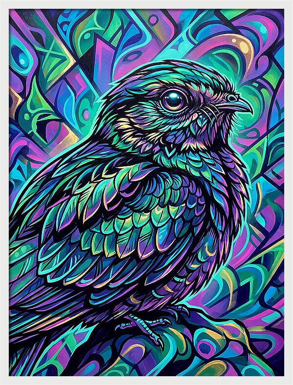 Nightjar In Vibrant Colors