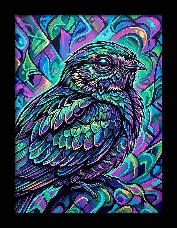 Nightjar In Vibrant Colors