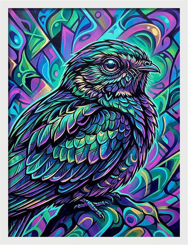 Nightjar In Vibrant Colors