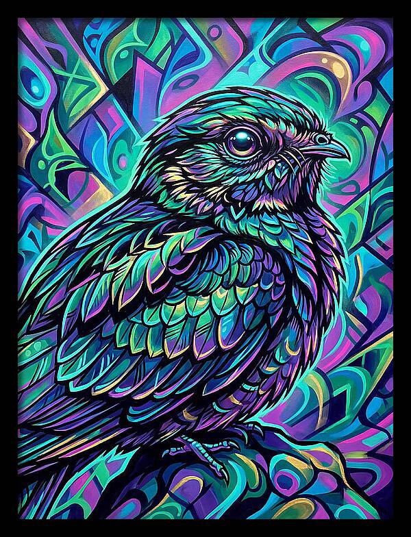 Nightjar In Vibrant Colors