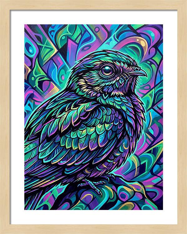 Nightjar In Vibrant Colors