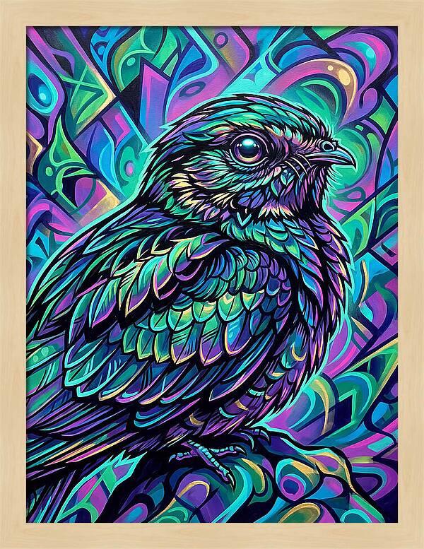 Nightjar In Vibrant Colors