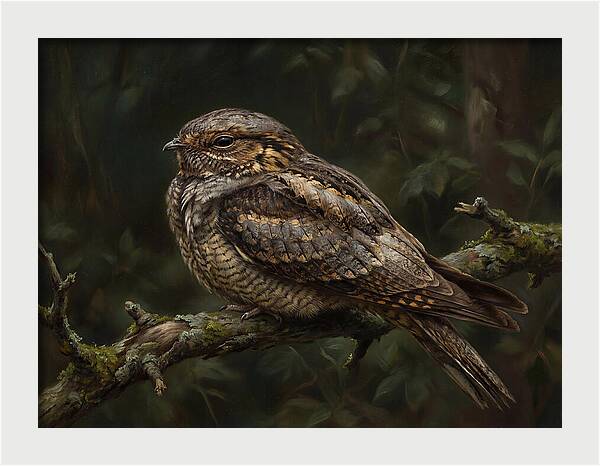 Nightjar Perched In Nature