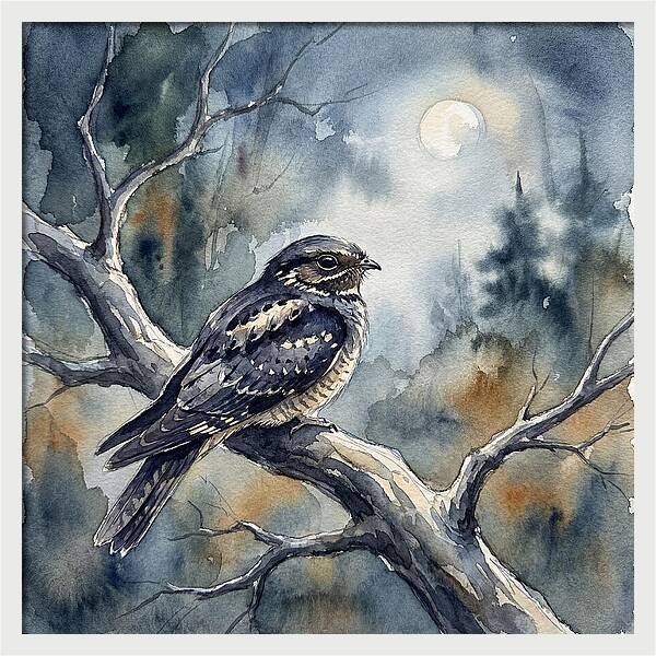 Nightjar Under The Moonlight