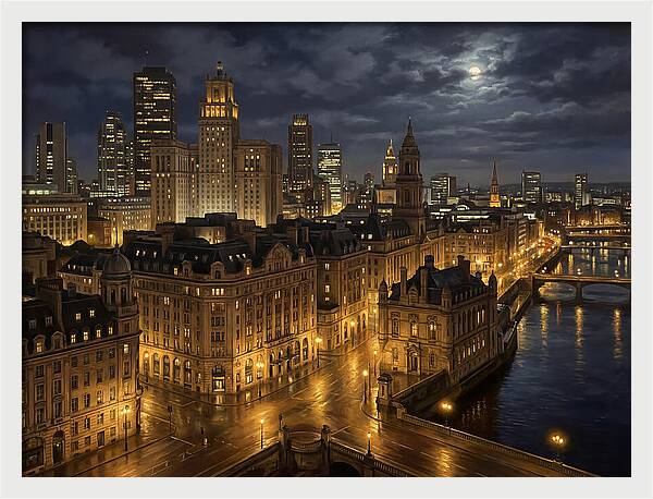 Nighttime Cityscape Serenity