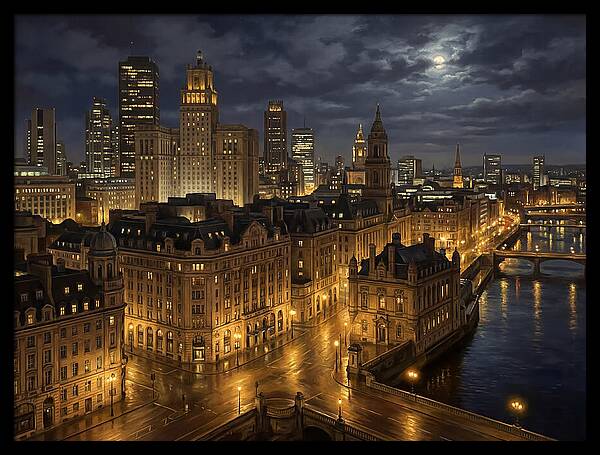 Nighttime Cityscape Serenity