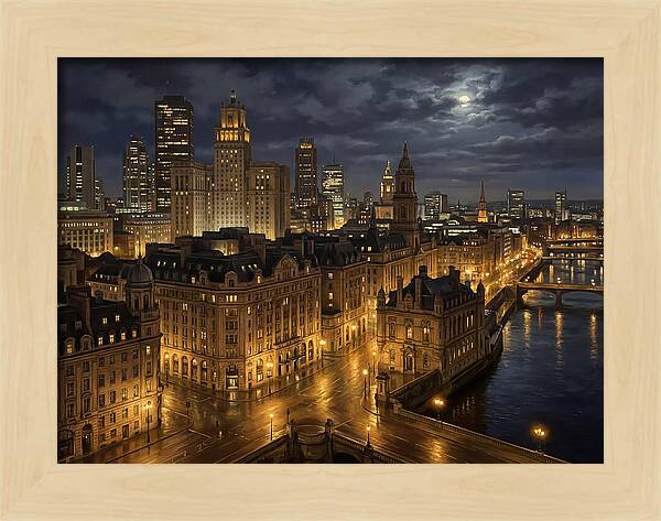 Nighttime Cityscape Serenity