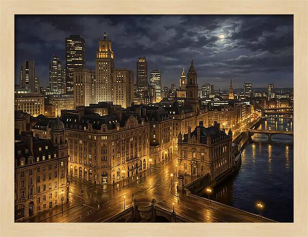 Nighttime Cityscape Serenity
