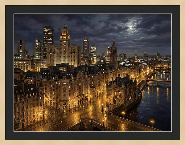 Nighttime Cityscape Serenity
