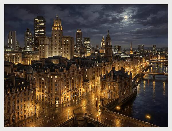 Nighttime Cityscape Serenity