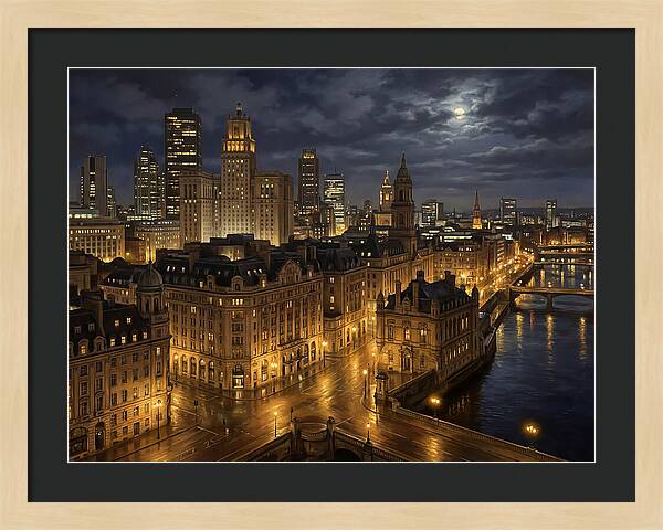 Nighttime Cityscape Serenity