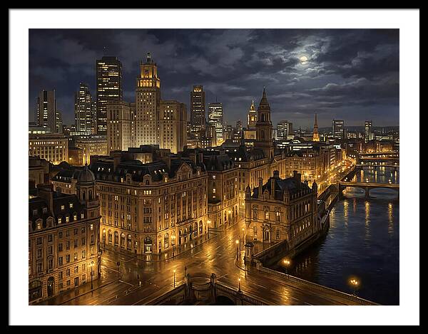 Nighttime Cityscape Serenity