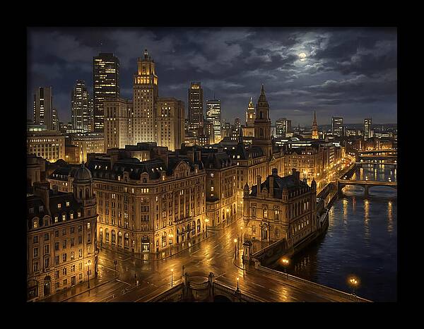 Nighttime Cityscape Serenity