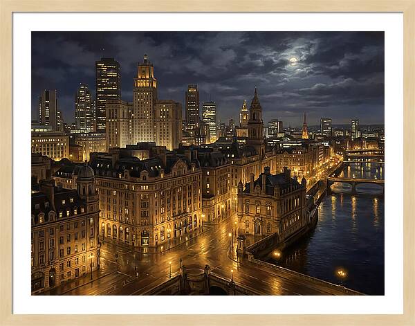 Nighttime Cityscape Serenity
