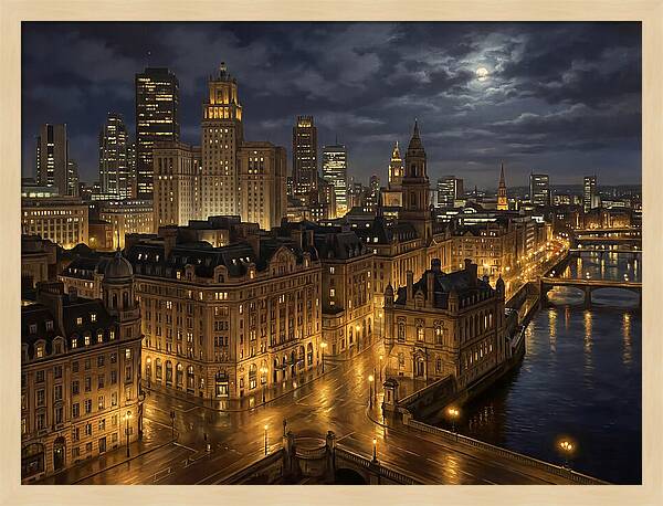 Nighttime Cityscape Serenity
