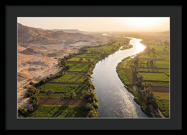 Nile Valley Serenity At Golden Hour