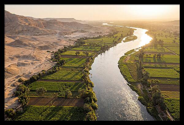 Nile Valley Serenity At Golden Hour