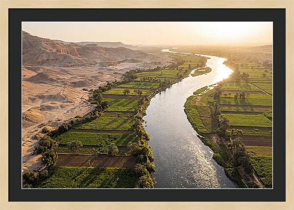 Nile Valley Serenity At Golden Hour