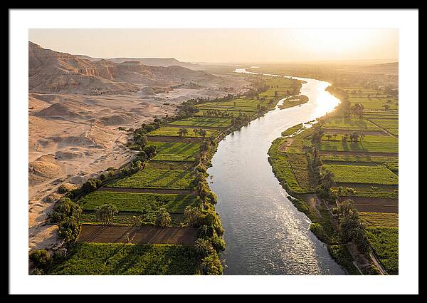 Nile Valley Serenity At Golden Hour