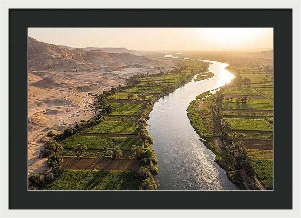 Nile Valley Serenity At Golden Hour