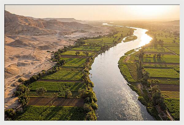 Nile Valley Serenity At Golden Hour
