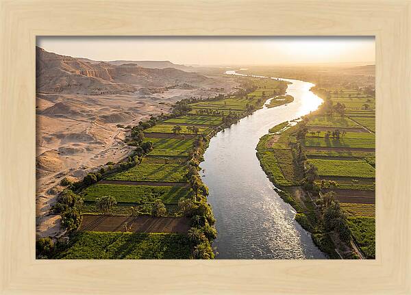 Nile Valley Serenity At Golden Hour