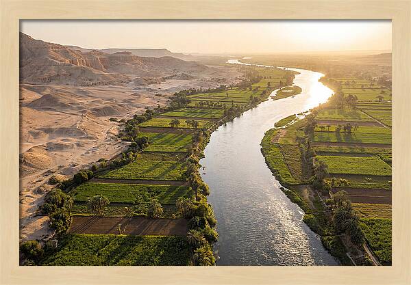 Nile Valley Serenity At Golden Hour