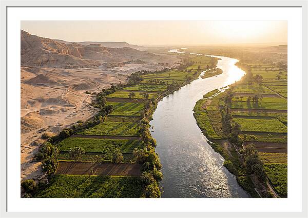 Nile Valley Serenity At Golden Hour