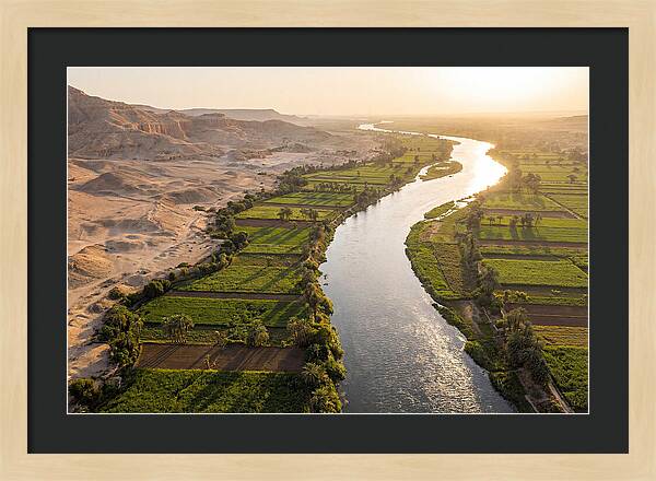 Nile Valley Serenity At Golden Hour
