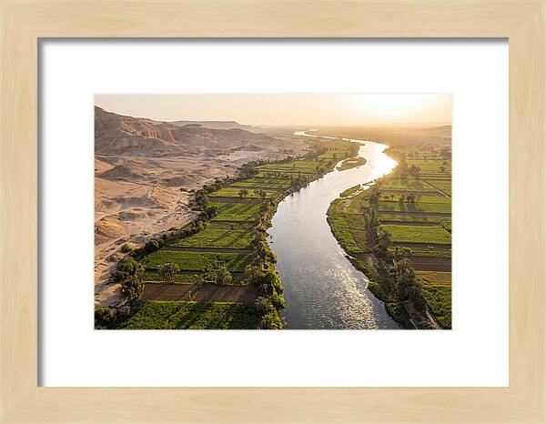Nile Valley Serenity At Golden Hour