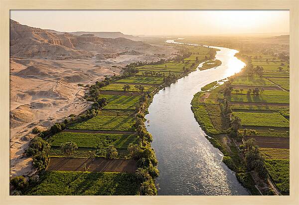 Nile Valley Serenity At Golden Hour