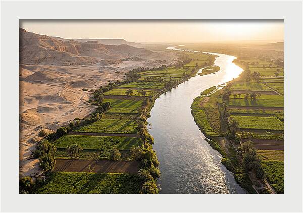 Nile Valley Serenity At Golden Hour