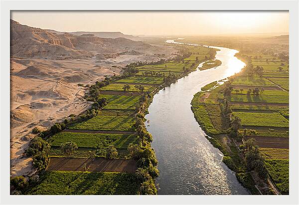 Nile Valley Serenity At Golden Hour