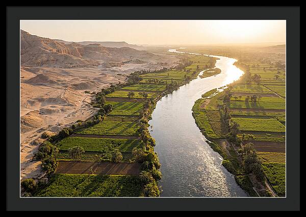 Nile Valley Serenity At Golden Hour