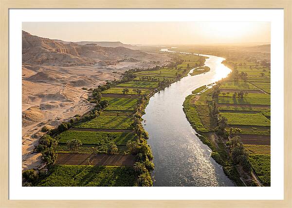 Nile Valley Serenity At Golden Hour