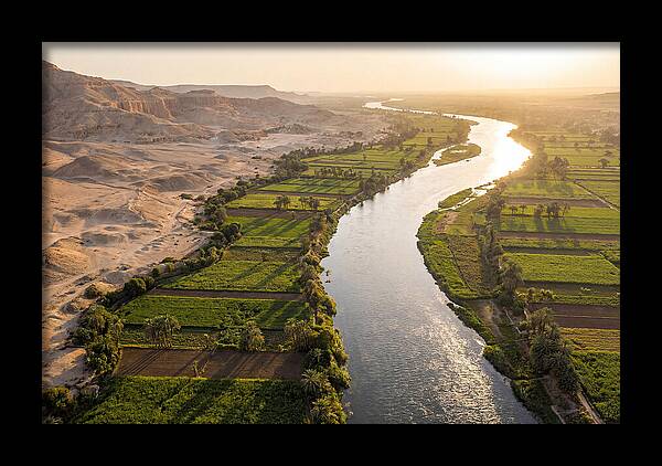Nile Valley Serenity At Golden Hour