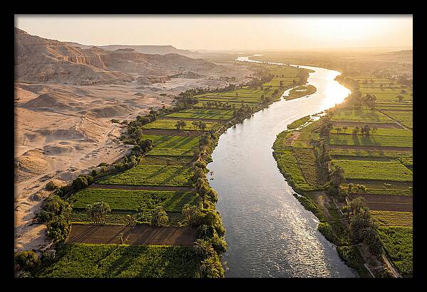 Nile Valley Serenity At Golden Hour